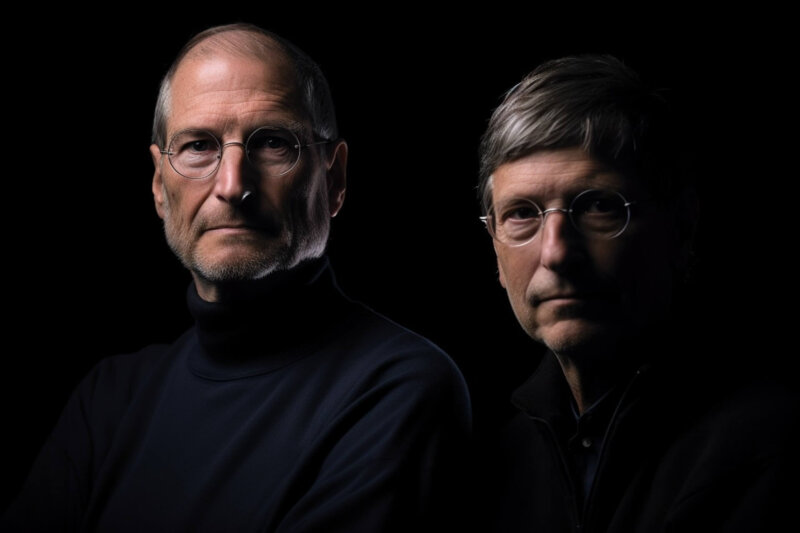 Gates vs Jobs. Bill vs Steve.